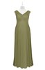ColsBM Malaya Cedar Plus Size Bridesmaid Dresses Ruching Elegant A-line Floor Length V-neck Zipper