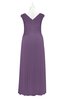 ColsBM Malaya Chinese Violet Plus Size Bridesmaid Dresses Ruching Elegant A-line Floor Length V-neck Zipper