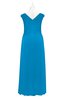 ColsBM Malaya Cornflower Blue Plus Size Bridesmaid Dresses Ruching Elegant A-line Floor Length V-neck Zipper