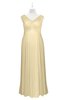 ColsBM Malaya Cornhusk Plus Size Bridesmaid Dresses Ruching Elegant A-line Floor Length V-neck Zipper