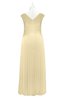 ColsBM Malaya Cornhusk Plus Size Bridesmaid Dresses Ruching Elegant A-line Floor Length V-neck Zipper
