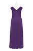 ColsBM Malaya Dark Purple Plus Size Bridesmaid Dresses Ruching Elegant A-line Floor Length V-neck Zipper