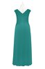 ColsBM Malaya Emerald Green Plus Size Bridesmaid Dresses Ruching Elegant A-line Floor Length V-neck Zipper