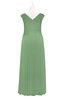 ColsBM Malaya Fair Green Plus Size Bridesmaid Dresses Ruching Elegant A-line Floor Length V-neck Zipper