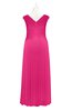 ColsBM Malaya Fandango Pink Plus Size Bridesmaid Dresses Ruching Elegant A-line Floor Length V-neck Zipper