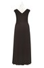 ColsBM Malaya Fudge Brown Plus Size Bridesmaid Dresses Ruching Elegant A-line Floor Length V-neck Zipper