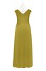 ColsBM Malaya Golden Olive Plus Size Bridesmaid Dresses Ruching Elegant A-line Floor Length V-neck Zipper