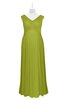 ColsBM Malaya Green Oasis Plus Size Bridesmaid Dresses Ruching Elegant A-line Floor Length V-neck Zipper