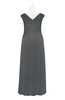 ColsBM Malaya Grey Plus Size Bridesmaid Dresses Ruching Elegant A-line Floor Length V-neck Zipper