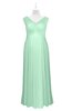 ColsBM Malaya Honeydew Plus Size Bridesmaid Dresses Ruching Elegant A-line Floor Length V-neck Zipper