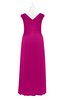 ColsBM Malaya Hot Pink Plus Size Bridesmaid Dresses Ruching Elegant A-line Floor Length V-neck Zipper