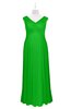 ColsBM Malaya Jasmine Green Plus Size Bridesmaid Dresses Ruching Elegant A-line Floor Length V-neck Zipper