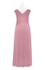 ColsBM Malaya Light Coral Plus Size Bridesmaid Dresses Ruching Elegant A-line Floor Length V-neck Zipper