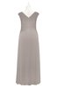 ColsBM Malaya Mushroom Plus Size Bridesmaid Dresses Ruching Elegant A-line Floor Length V-neck Zipper