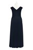 ColsBM Malaya Navy Blue Plus Size Bridesmaid Dresses Ruching Elegant A-line Floor Length V-neck Zipper