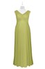 ColsBM Malaya Pistachio Plus Size Bridesmaid Dresses Ruching Elegant A-line Floor Length V-neck Zipper