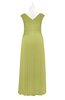 ColsBM Malaya Pistachio Plus Size Bridesmaid Dresses Ruching Elegant A-line Floor Length V-neck Zipper
