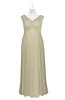 ColsBM Malaya Putty Plus Size Bridesmaid Dresses Ruching Elegant A-line Floor Length V-neck Zipper