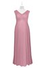 ColsBM Malaya Rosebloom Plus Size Bridesmaid Dresses Ruching Elegant A-line Floor Length V-neck Zipper