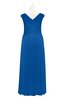 ColsBM Malaya Royal Blue Plus Size Bridesmaid Dresses Ruching Elegant A-line Floor Length V-neck Zipper