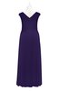 ColsBM Malaya Royal Purple Plus Size Bridesmaid Dresses Ruching Elegant A-line Floor Length V-neck Zipper
