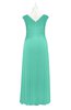 ColsBM Malaya Seafoam Green Plus Size Bridesmaid Dresses Ruching Elegant A-line Floor Length V-neck Zipper