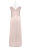 ColsBM Malaya Silver Peony Plus Size Bridesmaid Dresses Ruching Elegant A-line Floor Length V-neck Zipper