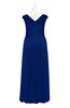 ColsBM Malaya Sodalite Blue Plus Size Bridesmaid Dresses Ruching Elegant A-line Floor Length V-neck Zipper