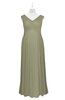 ColsBM Malaya Sponge Plus Size Bridesmaid Dresses Ruching Elegant A-line Floor Length V-neck Zipper