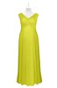 ColsBM Malaya Sulphur Spring Plus Size Bridesmaid Dresses Ruching Elegant A-line Floor Length V-neck Zipper