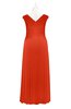 ColsBM Malaya Tangerine Tango Plus Size Bridesmaid Dresses Ruching Elegant A-line Floor Length V-neck Zipper
