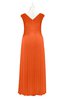 ColsBM Malaya Tangerine Plus Size Bridesmaid Dresses Ruching Elegant A-line Floor Length V-neck Zipper