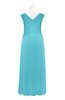 ColsBM Malaya Turquoise Plus Size Bridesmaid Dresses Ruching Elegant A-line Floor Length V-neck Zipper