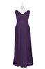 ColsBM Malaya Violet Plus Size Bridesmaid Dresses Ruching Elegant A-line Floor Length V-neck Zipper
