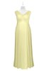 ColsBM Malaya Wax Yellow Plus Size Bridesmaid Dresses Ruching Elegant A-line Floor Length V-neck Zipper