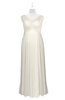 ColsBM Malaya Whisper White Plus Size Bridesmaid Dresses Ruching Elegant A-line Floor Length V-neck Zipper