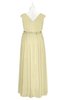 ColsBM Simone Anise Flower Plus Size Bridesmaid Dresses Pleated Sleeveless Elegant A-line V-neck Floor Length