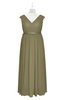 ColsBM Simone Boa Plus Size Bridesmaid Dresses Pleated Sleeveless Elegant A-line V-neck Floor Length