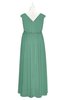 ColsBM Simone Bristol Blue Plus Size Bridesmaid Dresses Pleated Sleeveless Elegant A-line V-neck Floor Length