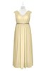 ColsBM Simone Cornhusk Plus Size Bridesmaid Dresses Pleated Sleeveless Elegant A-line V-neck Floor Length