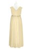 ColsBM Simone Cornhusk Plus Size Bridesmaid Dresses Pleated Sleeveless Elegant A-line V-neck Floor Length