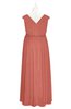 ColsBM Simone Crabapple Plus Size Bridesmaid Dresses Pleated Sleeveless Elegant A-line V-neck Floor Length