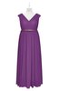 ColsBM Simone Dahlia Plus Size Bridesmaid Dresses Pleated Sleeveless Elegant A-line V-neck Floor Length
