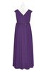 ColsBM Simone Dark Purple Plus Size Bridesmaid Dresses Pleated Sleeveless Elegant A-line V-neck Floor Length