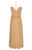 ColsBM Simone Desert Mist Plus Size Bridesmaid Dresses Pleated Sleeveless Elegant A-line V-neck Floor Length