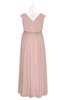 ColsBM Simone Dusty Rose Plus Size Bridesmaid Dresses Pleated Sleeveless Elegant A-line V-neck Floor Length