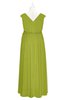 ColsBM Simone Green Oasis Plus Size Bridesmaid Dresses Pleated Sleeveless Elegant A-line V-neck Floor Length
