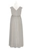 ColsBM Simone Hushed Violet Plus Size Bridesmaid Dresses Pleated Sleeveless Elegant A-line V-neck Floor Length