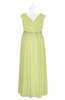 ColsBM Simone Lime Sherbet Plus Size Bridesmaid Dresses Pleated Sleeveless Elegant A-line V-neck Floor Length