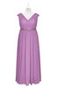 ColsBM Simone Orchid Plus Size Bridesmaid Dresses Pleated Sleeveless Elegant A-line V-neck Floor Length